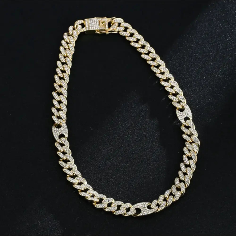 Full Diamond Inlaid Necklace - Trendy Statement Piece