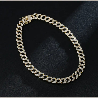 Full Diamond Inlaid Necklace - Trendy Statement Piece