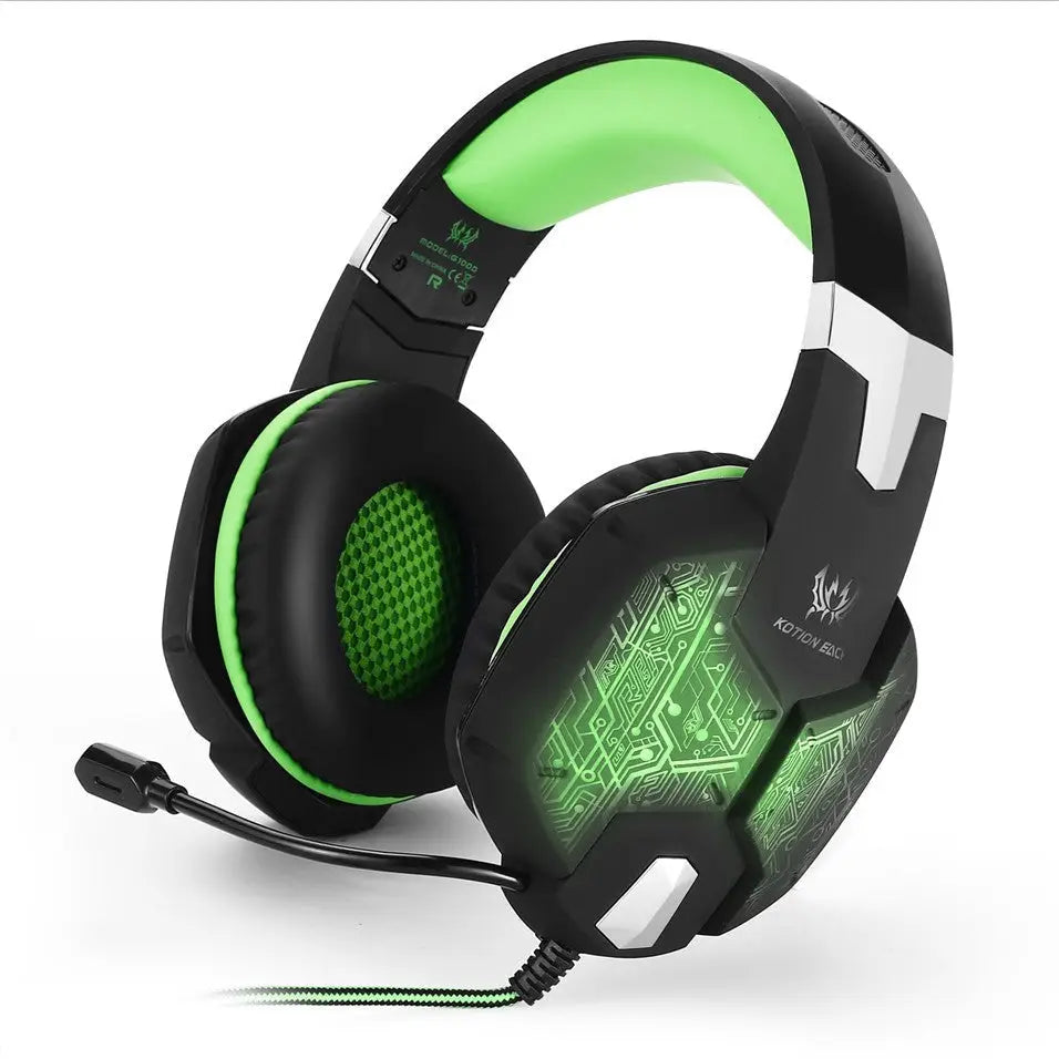 G1000 Gaming Headset with Microphone for PC - Green