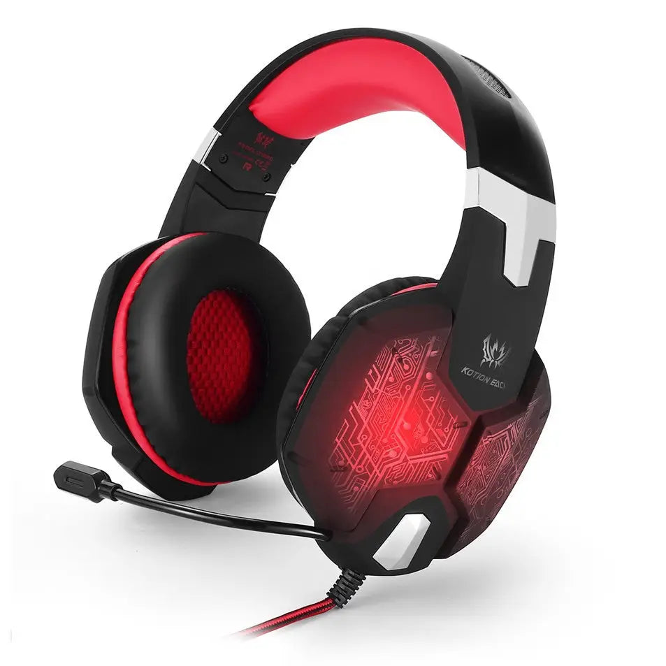 G1000 Gaming Headset with Microphone for PC - Red