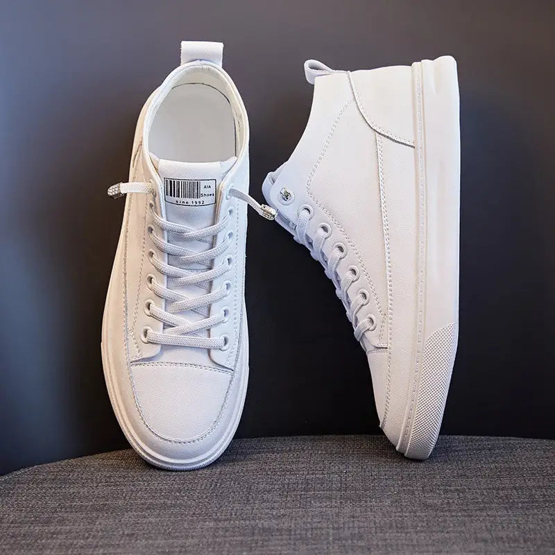 Genuine Leather High-Top Women’s Casual Sports Shoes