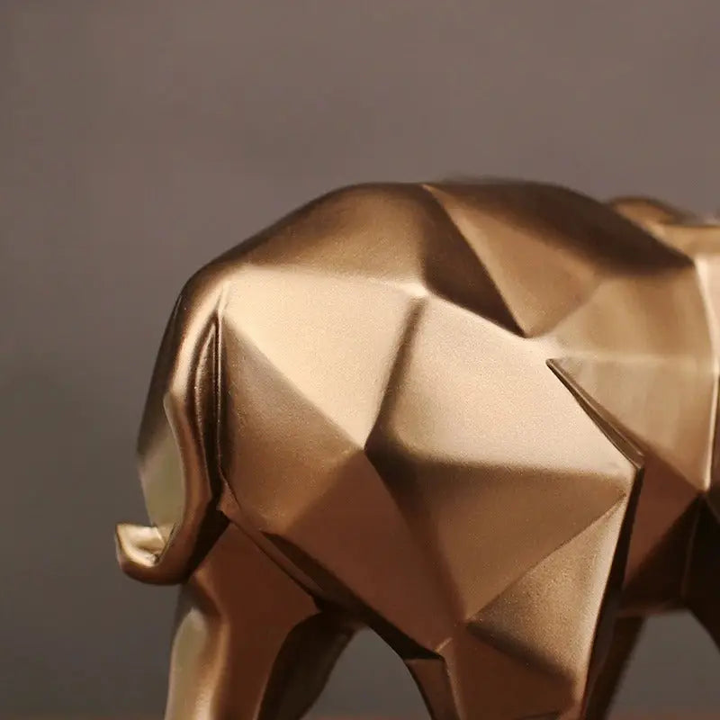 Geometric Faceted Elephant Home Decor Creative Gift - Antique Copper