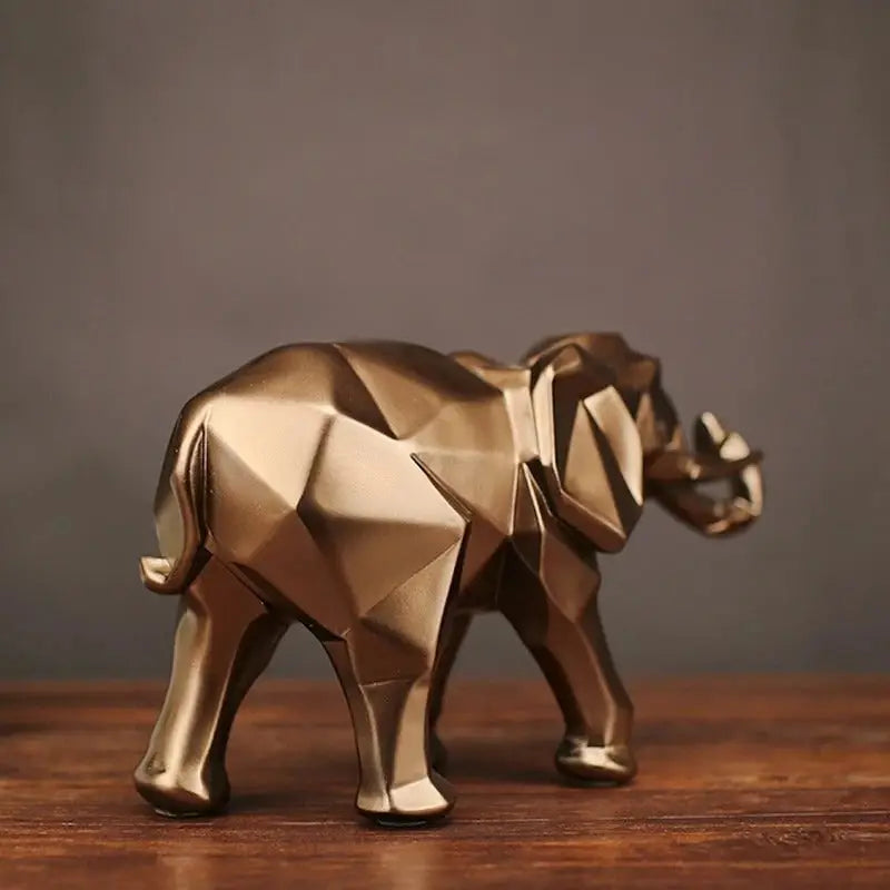 Geometric Faceted Elephant Home Decor Creative Gift - Antique Copper