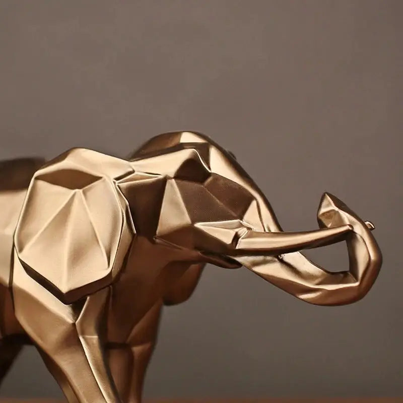 Geometric Faceted Elephant Home Decor Creative Gift - Antique Copper