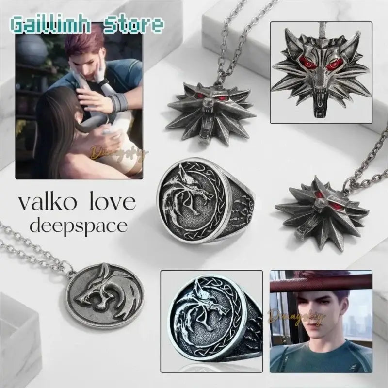 Gift Role Play Pendant Wolf Game Love and Deepspace Valko Wolf Teeth Necklace Figures Teeth Necklace Birthday Gift