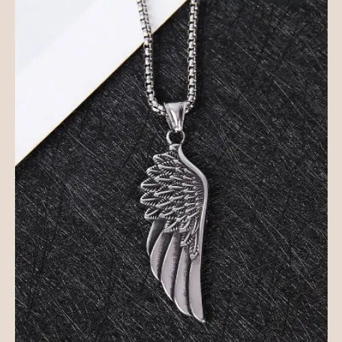 Glow-in-the-Dark Angel Wing Necklace with Layers - default