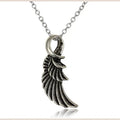 Glow-in-the-Dark Angel Wing Necklace with Layers - default