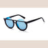Half-Round Cat Eye Sunglasses - Black frame gray gradient