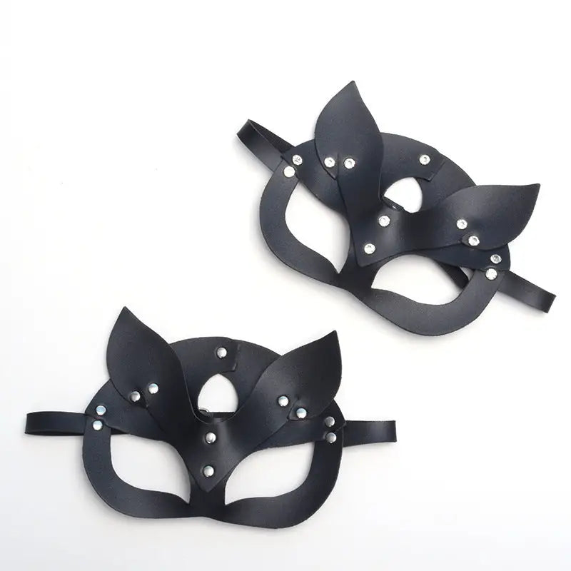 Halloween Festival Fox Leather Mask with Rhinestones