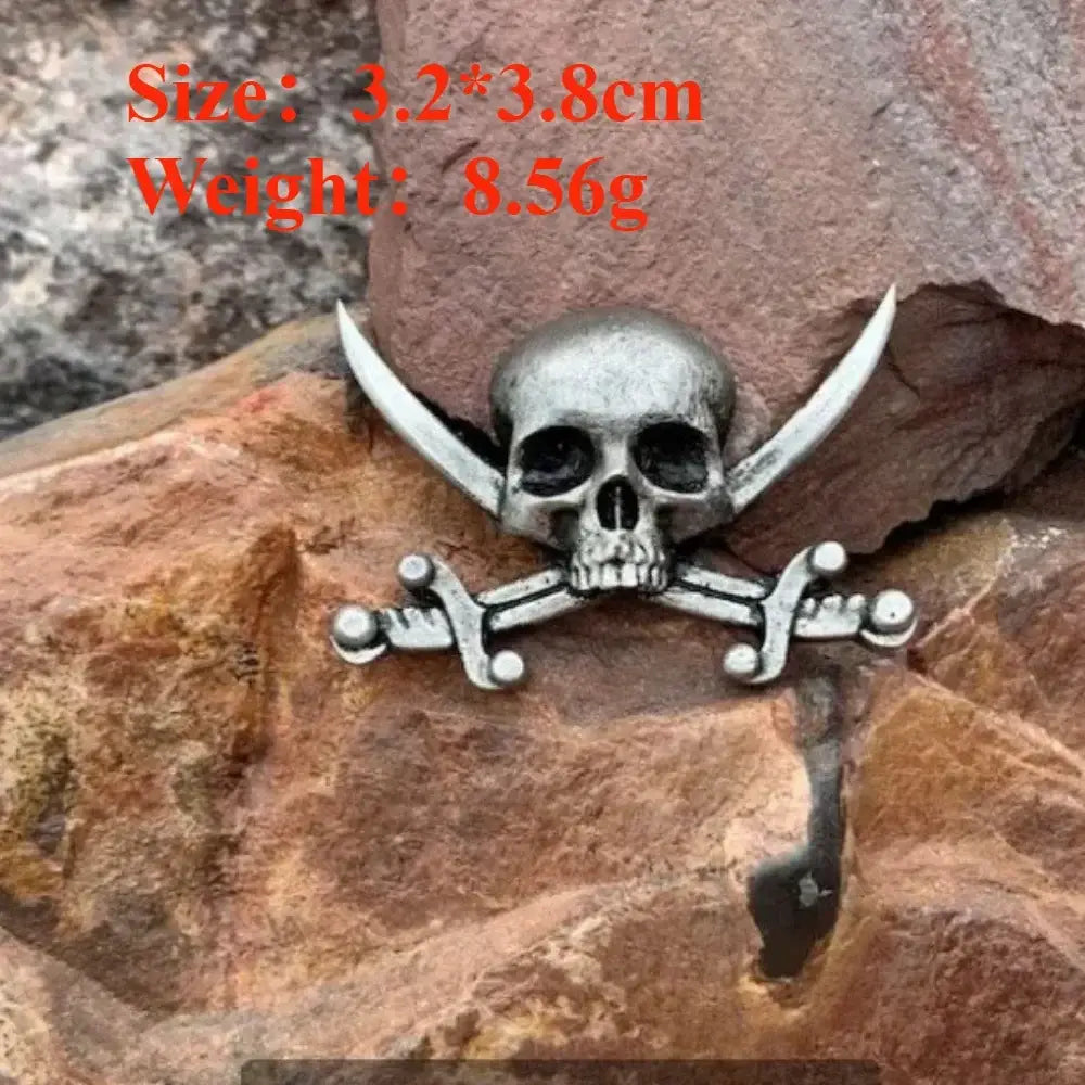Halloween Skull Pin Punk Skeleton Badge Gothic Brooch for Jewelry Accessory Gifts Wholesale - C