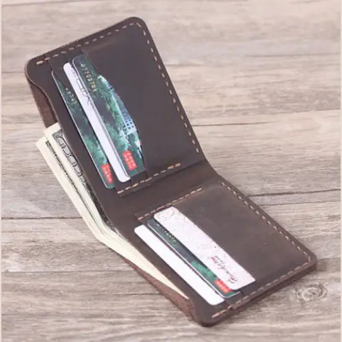 Handmade Genuine Leather Retro Wallet for Men