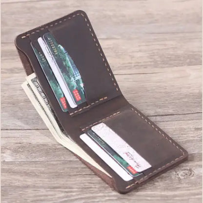 Handmade Genuine Leather Retro Wallet for Men