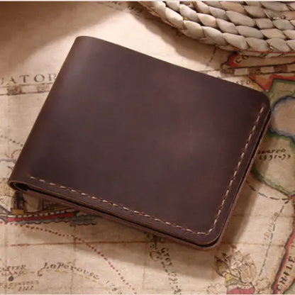 Handmade Genuine Leather Retro Wallet for Men