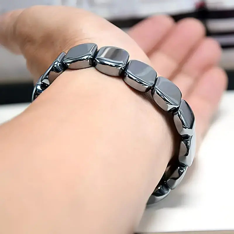 Hematite Bracelet For Men Reclaim Your Edge Confidence Natural Hematite Stone Beaded Stretch Healing Bracelets Gift
