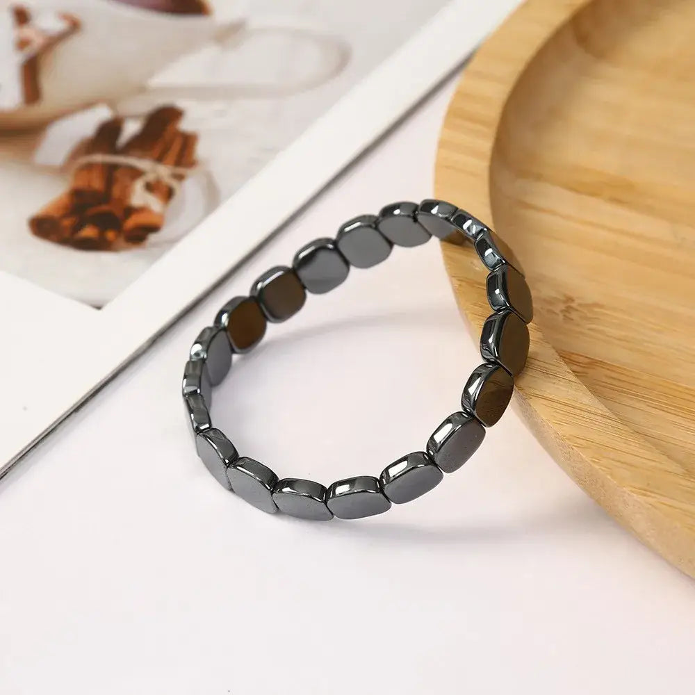 Hematite Bracelet For Men Reclaim Your Edge Confidence Natural Hematite Stone Beaded Stretch Healing Bracelets Gift