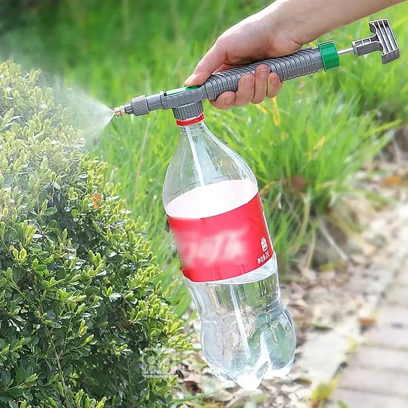 High Pressure Air Pump Manual Sprayer Adjustable Drink Bottle Spray Head Nozzle Garden Watering Tool Sprayer