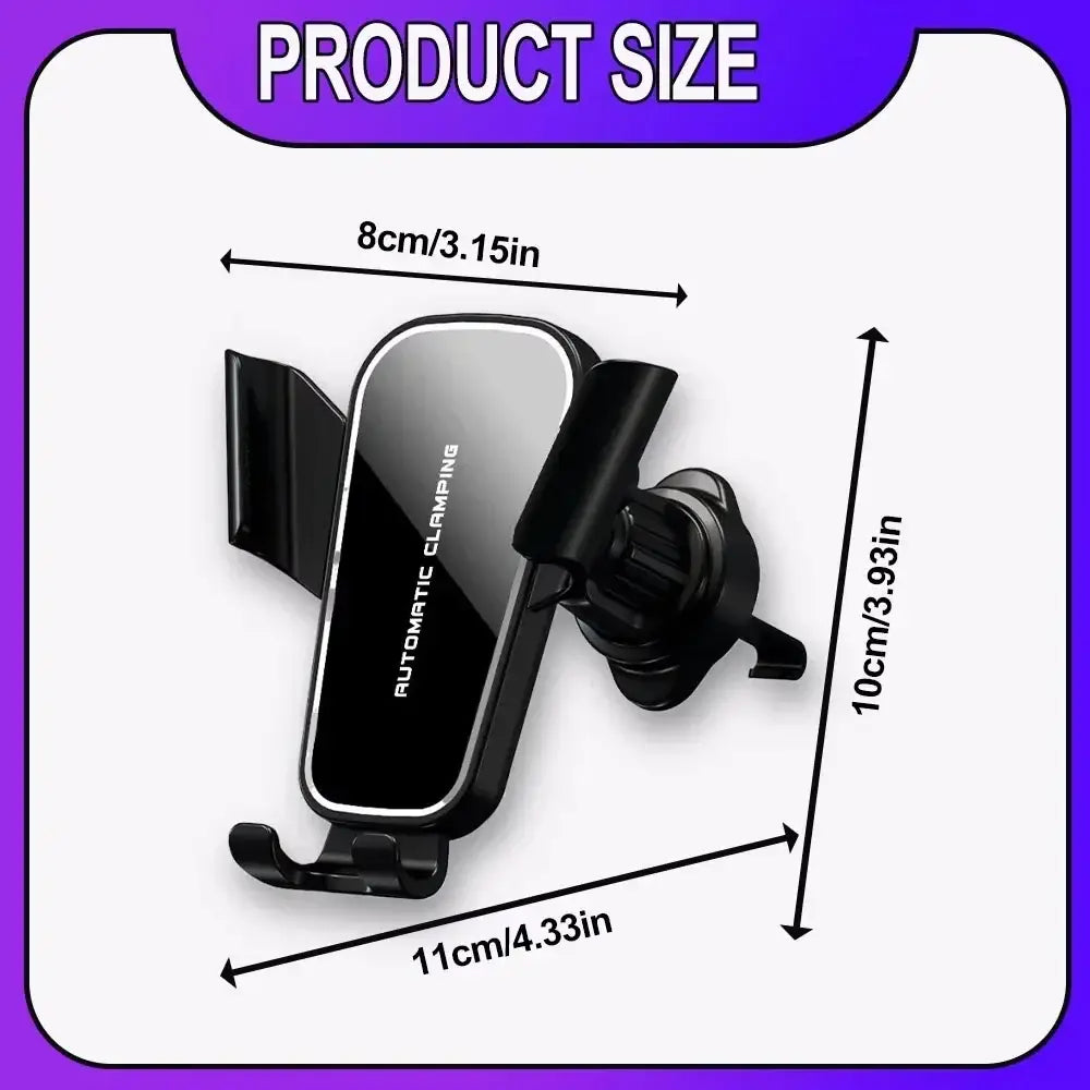 R&z - Holder Car Air Vent Clip Mount Mobile Cell Stand Smartphone GPS - black