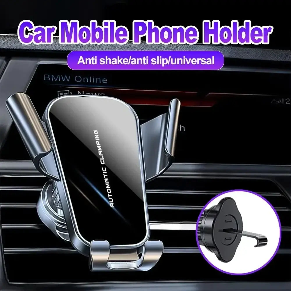 R&z - Holder Car Air Vent Clip Mount Mobile Cell Stand Smartphone GPS - black