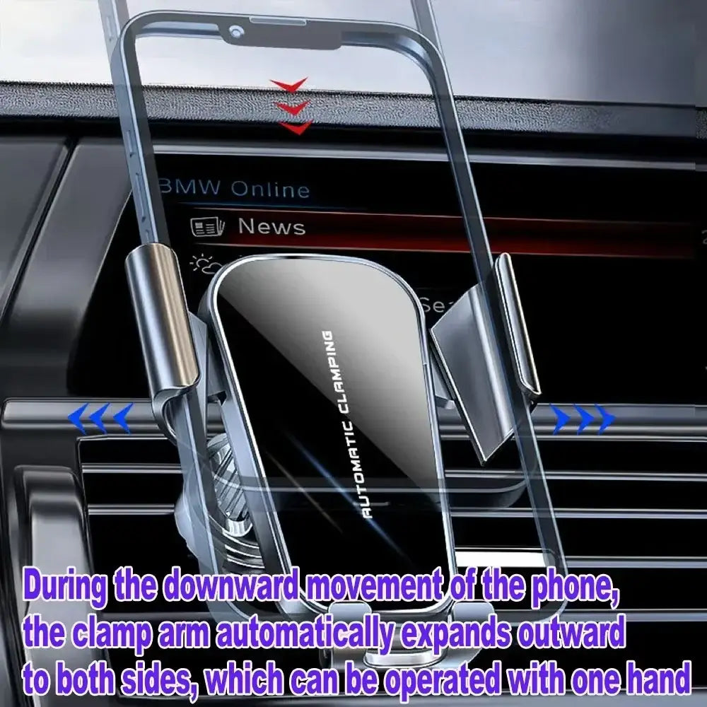 R&z - Holder Car Air Vent Clip Mount Mobile Cell Stand Smartphone GPS - black