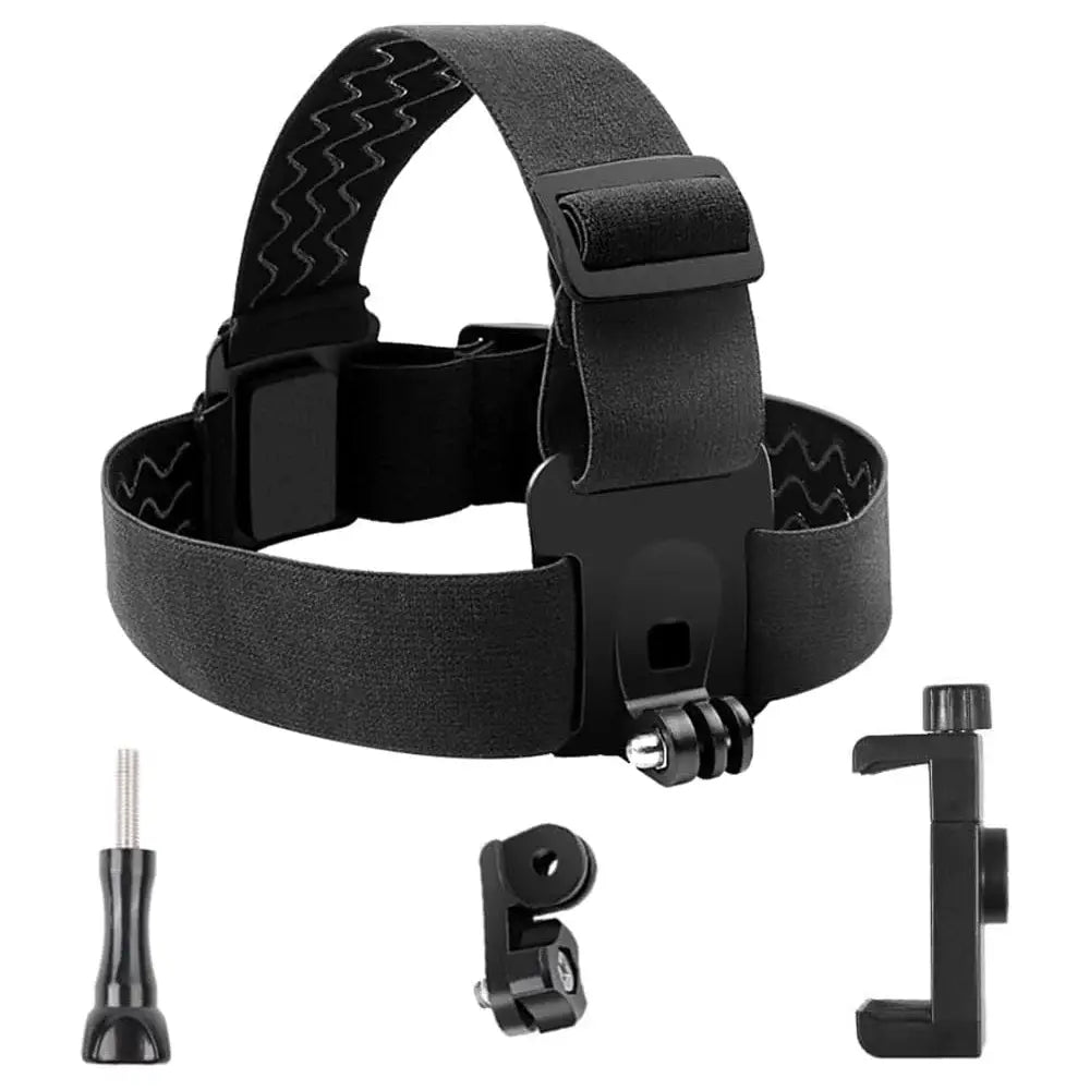 R&z - Holder POV Headband Strap for iPhone Samsung GoPro Insta360 DJI Action Camera Hands-Free Vlog Cycling Shoot