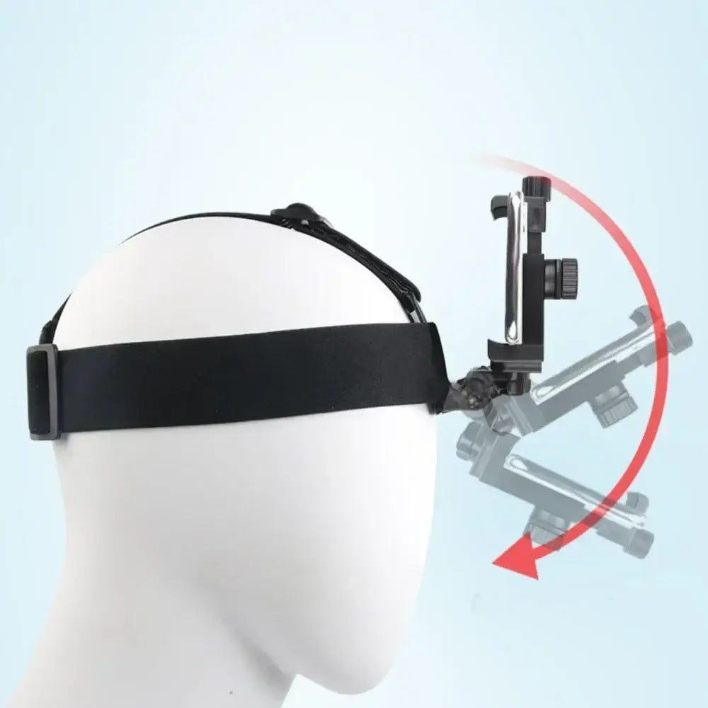 R&z - Holder POV Headband Strap for iPhone Samsung GoPro Insta360 DJI Action Camera Hands-Free Vlog Cycling Shoot