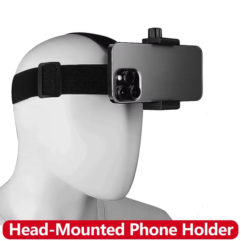 R&z - Holder POV Headband Strap for iPhone Samsung GoPro Insta360 DJI Action Camera Hands-Free Vlog Cycling Shoot
