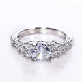 Huitan Trendy Women Wedding Rings with Brilliant Cubic Zirconia Crystal Temperament Female Accessories for Party