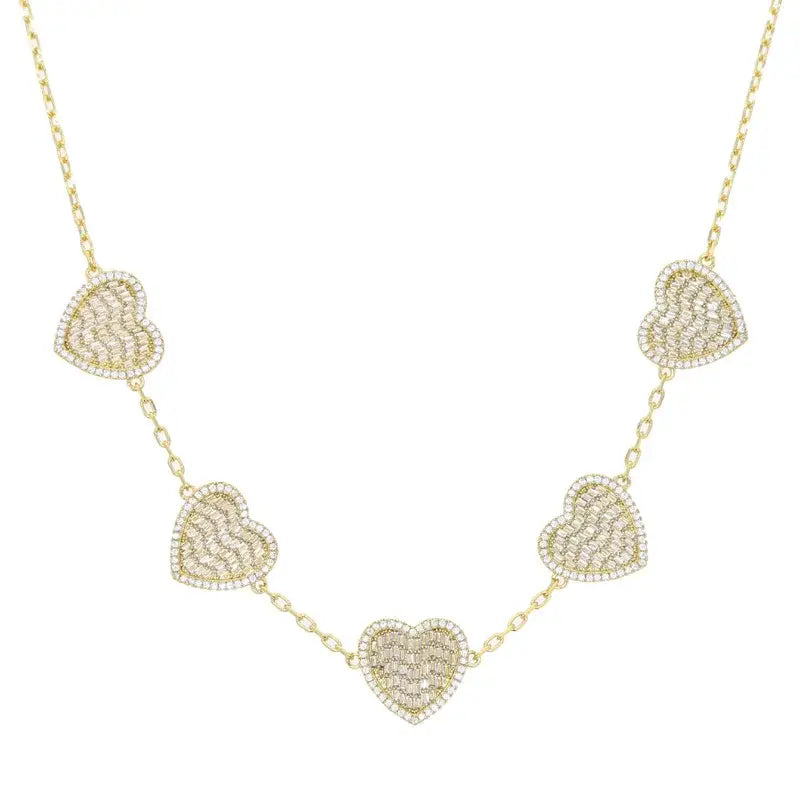 Icedminer Iced 5A Zircon Heart Necklace Cuban Chain Iced Out for Men And Women Fashion Hip Hop Jewelry Free Shipping