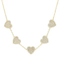 Icedminer Iced 5A Zircon Heart Necklace Cuban Chain Iced Out for Men And Women Fashion Hip Hop Jewelry Free Shipping