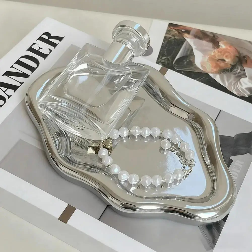 Jewelry Storage Tray Creative Cloud Shapes Plastic Trays Electroplated Jewelry Earrings Ring Display Plates Photo Props