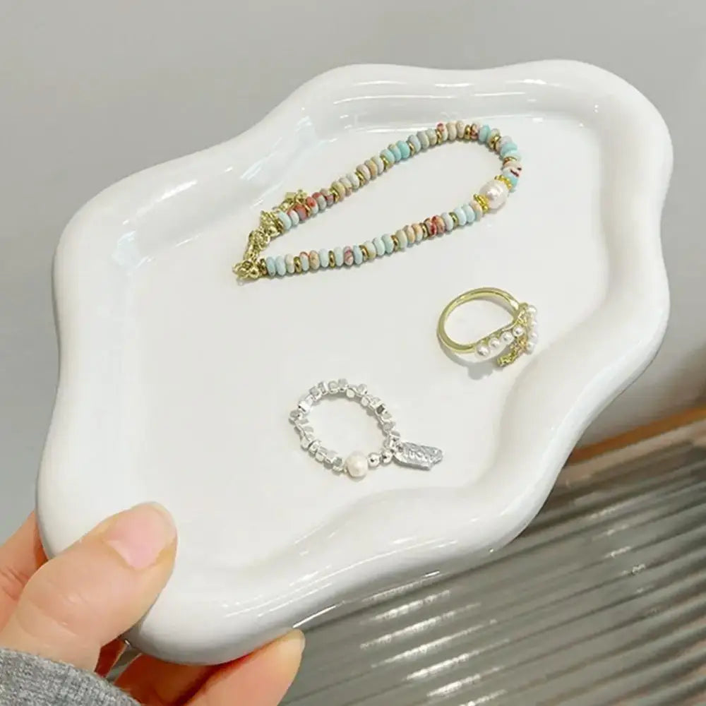 Jewelry Storage Tray Creative Cloud Shapes Plastic Trays Electroplated Jewelry Earrings Ring Display Plates Photo Props