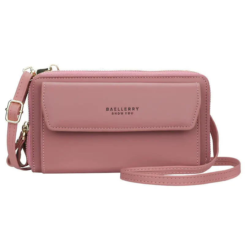 Korean Edition Ladies Long Wallet with Double Zip - Pink