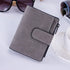 Korean Matte Leather Zipper Wallet and Coin Purse - Gery - Wallets