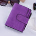 Korean Matte Leather Zipper Wallet and Coin Purse - Purple - Wallets