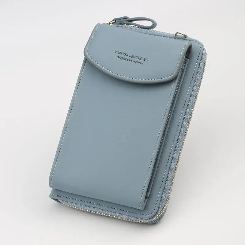 Large Capacity Women's Wallet in Light Blue