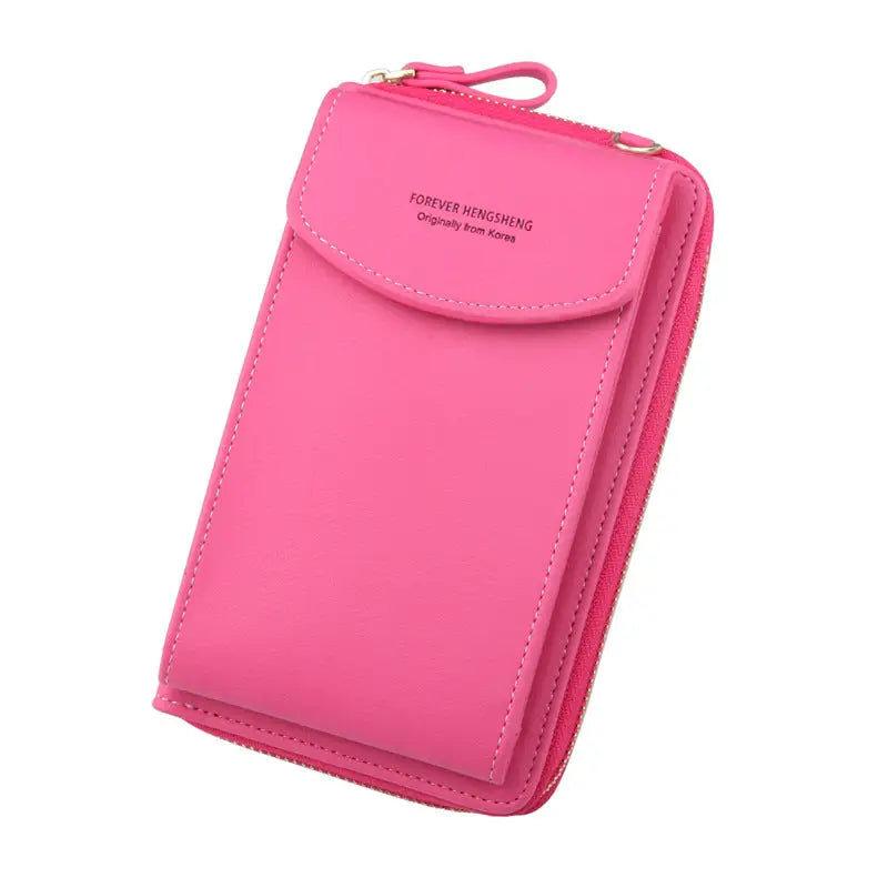 Large Capacity Women's Wallet in Rose Pink