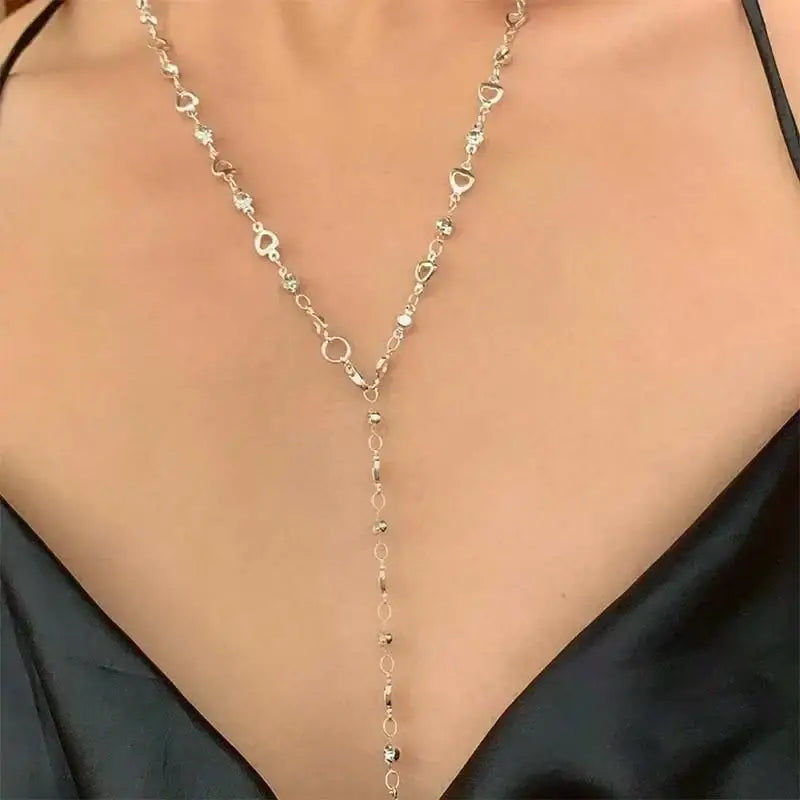 LATS New Luxury Colourful Long Tassel Necklace for Women Shiny Rhinestone Crystal Zircon Choker Bohemian Statement