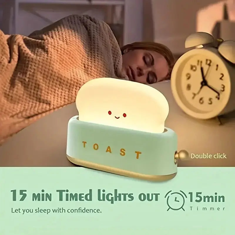 Creative LED Bread Machine Night Light with USB Charging