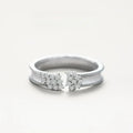 Litheline 24K Gold Plated Brass Milgrain-Edged Open Ring Multi-Stone CZ Clusters Irritation-Free Gentle Fit