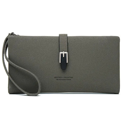 Long Simple Clutch Wallet for Women - beige - Women’s Bags