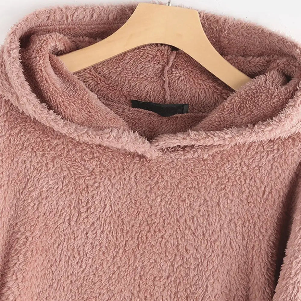 Long Sleeve Cat Print Hoodie with Irregular Hem