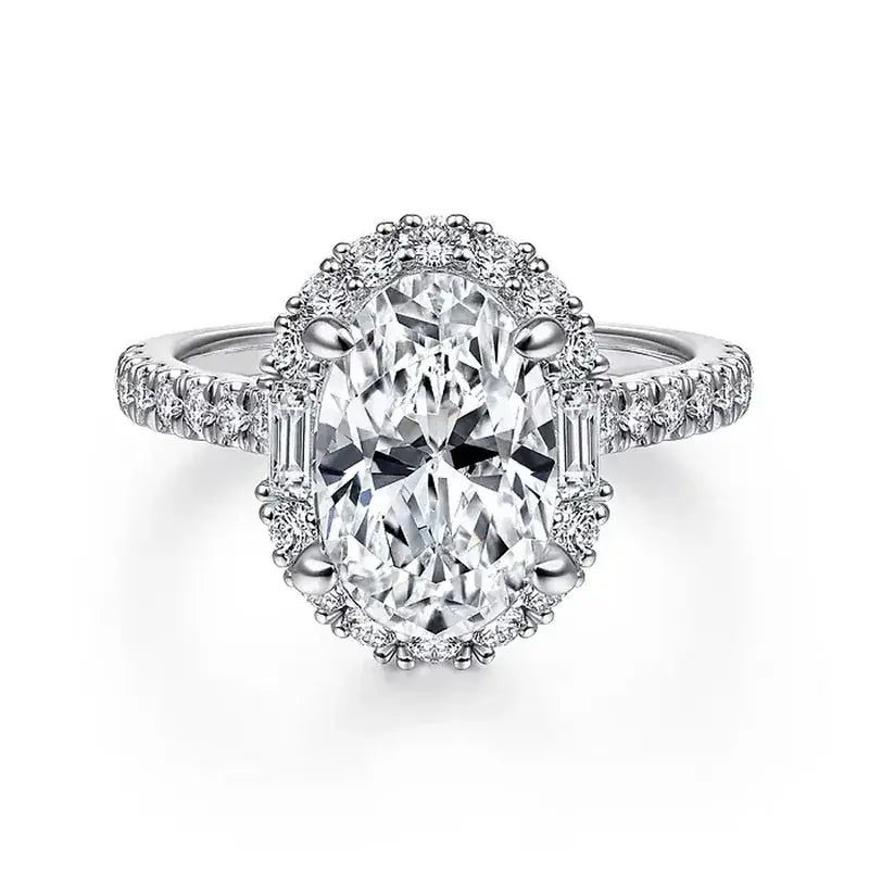 Luxury IGI Certified 3CT Oval Lab Grown Diamond Engagement Ring DEF VS-VVS 950 Platinum Bridal Wedding Fine Jewelry
