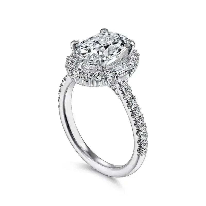 Luxury IGI Certified 3CT Oval Lab Grown Diamond Engagement Ring DEF VS-VVS 950 Platinum Bridal Wedding Fine Jewelry