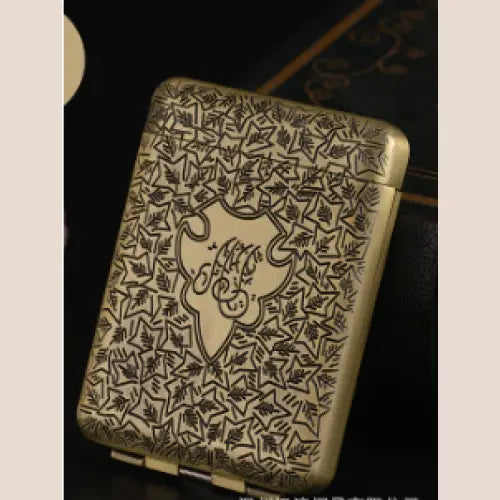Luxury Vintage Engraved Cigarette Case for 16/20 Cigarettes - Bronze thin cigarettes 20 packs