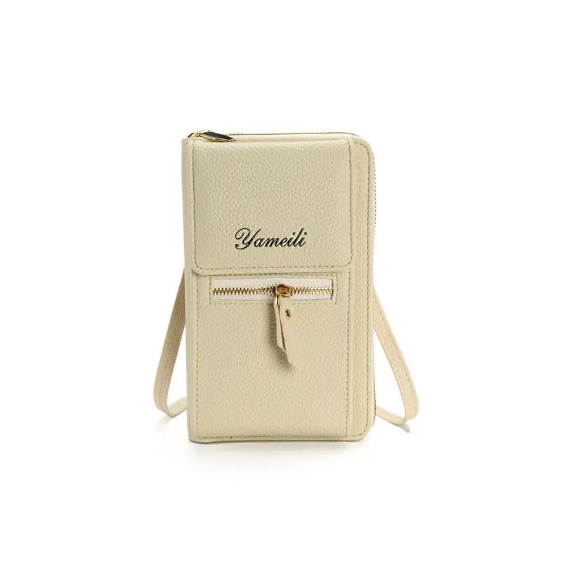 Lychee Pattern Multifunctional Zipper Wallet & Bag - Apricot - Wallets