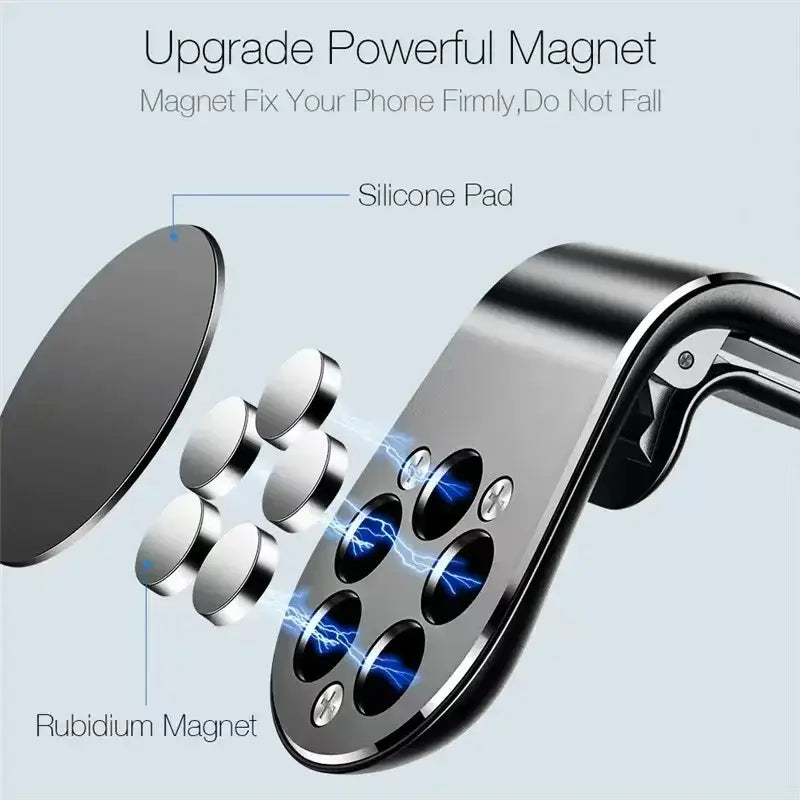 R&z - Magnetic Car Phone Holder Metal Stand