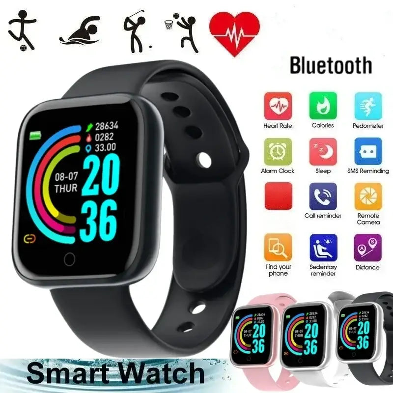Men Watches Smart Watch For Women Fitness Heart Rate Monitor Sports Smartwatch Electronic Calory Music Control Y68