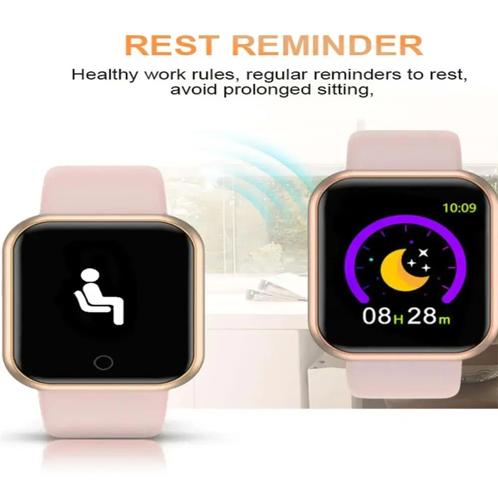 Men Watches Smart Watch For Women Fitness Heart Rate Monitor Sports Smartwatch Electronic Calory Music Control Y68