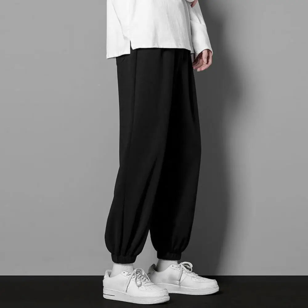 Men’s Casual Loose Ice Silk 3/4 Pants for Spring/Summer