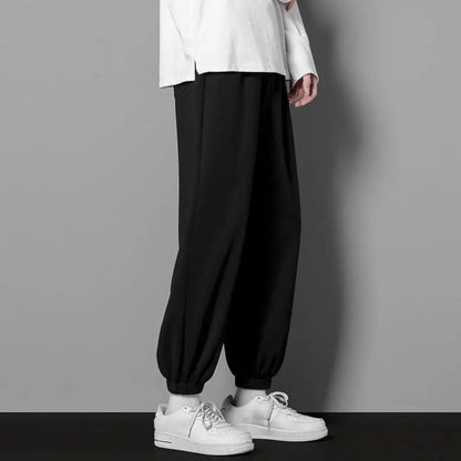 Men’s Casual Loose Ice Silk 3/4 Pants for Spring/Summer